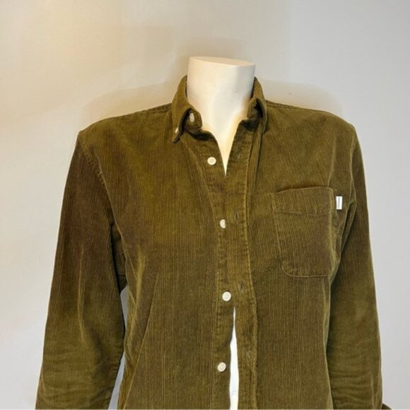 Frank And Oak Organic Cotton Corduroy Oversized Shirt in Brown Size XS - Picture 8 of 13